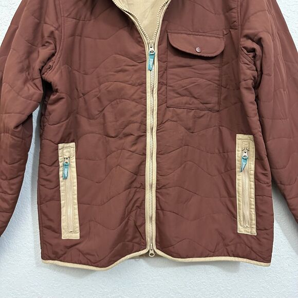 WELLEN Quilted Jacket Brown Full Zip Insulated Cozy Winter Outdoor Nylon - Picture 5 of 11